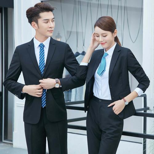 4s店汽車銷售顧問(wèn)吉利長(zhǎng)安賣車工作服兩扣職業(yè)裝西服套裝男女同款